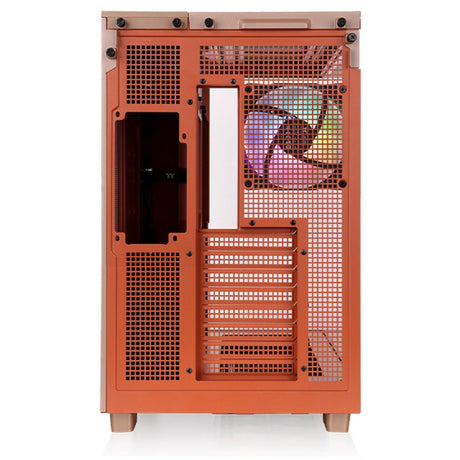 Thermaltake view 380 xl tg argb gravel sand midi tower behuizing (lichtbruin | 2x usb-a | 1x usb-c | rgb | window)