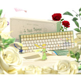 Iqunix f97 floral date rgb mekanisk gaming-tastatur (grøn, us-layout (qwerty), iqunix little prince, 96%, rgb-lysdioder, hot-swappable, pbt, 2.4ghz | bluetooth 5.1 | usb-c)