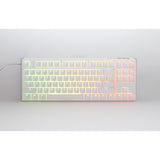 Ducky one 3 klassisk ren hvid tkl rgb mekanisk tastatur (hvid, us-layout (qwerty), cherry mx silent red, 80% (tkl), rgb lysdioder, double-shot pbt, hot-swappable, quack mekanik)