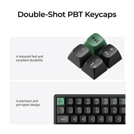 Keychron k2 ultra 8k wireless custom mechanical keyboard (zwart, us lay-out (qwerty), apex banana, 75%, rgb leds, osa double-shot pbt, usb-c | 2.4 ghz | bluetooth 5.2)