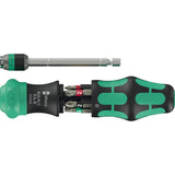 Wera kraftform kompakt 20 ra-r, 6-delt bit sæt (sort grøn)