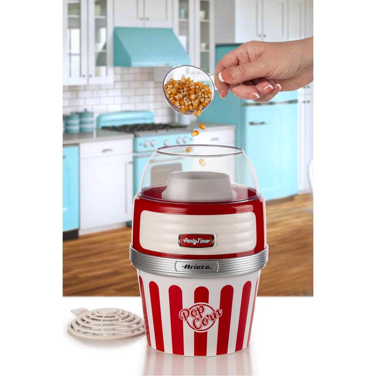 Ariete Party Time Pop Corn XL Machine 2957 00 popcornmaskine (rød hvid)