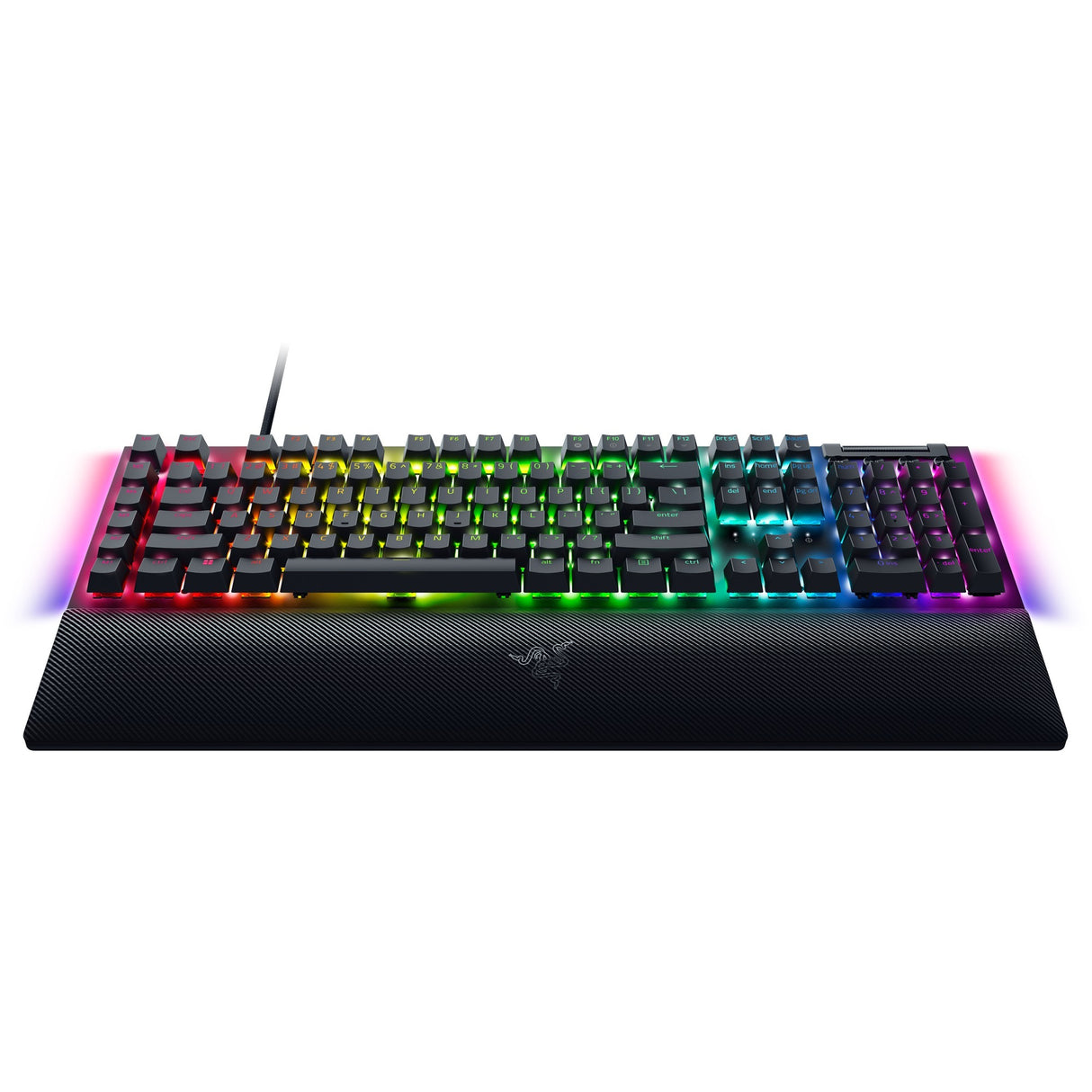 Razer blackwidow v4, gaming tastatur (sort, us layout, gul, rgb lysdioder, doubleshot abs)