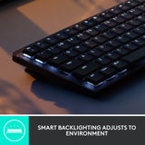 Logitech MX mekanisk mini-tastatur (sort, amerikansk-internationalt layout (QWERTY), GL taktil, 80 % (TKL), Bluetooth)