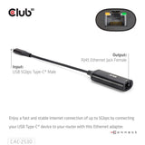 Club 3D USB-C til RJ45 5 Gbps Ethernet MF-adapter (sort)