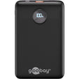 Goobay powerbank kompakt 10.000 mah (sort, 10 ah, 1x USB-A, 1x USB-C, strømforsyning, hurtig opladning)