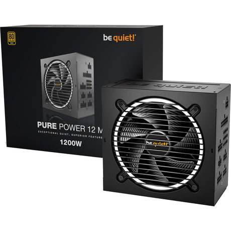 Vær stille! pure power 12m modulær 1200 watt strømforsyning (sort, 1x 12v-2x6, 4x pcie)