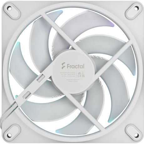 Fractal design momentum 14 rgb kabinet blæser (hvid, 140 x 140 x 25 mm, pwm)