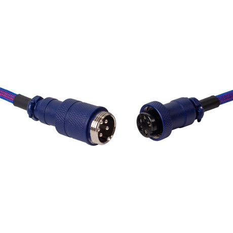 Keychron premium coiled aviator kabel, vinklet kabel (lilla, 1,08 meter)