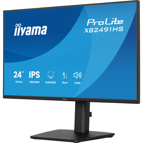 Iiyama prolite xb2491hs-b1 23.8 skærm (sort, 120 hz, hdmi, displayport, lyd)
