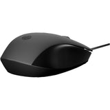 Hp 150 mus med kabel (sort, 1600 dpi)