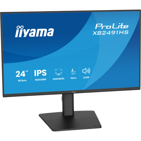 Iiyama prolite xb2491hs-b1 23.8 skærm (sort, 120 hz, hdmi, displayport, lyd)