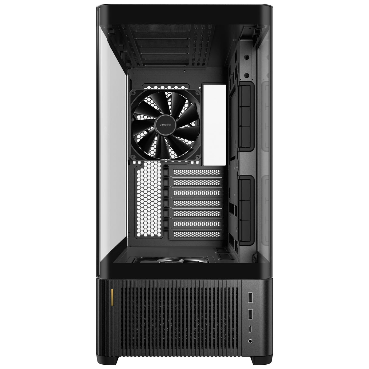 Antec c6 curve air midi tårnhus (sort | 2x USB-A | 1x USB-C | hærdet glas)