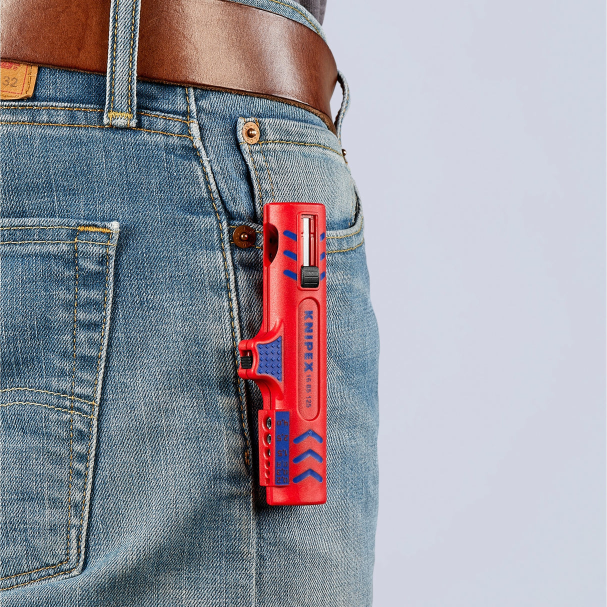 Knipex universal kabelstripper 1685125sb kabelafisoleringsværktøj (rød blå)