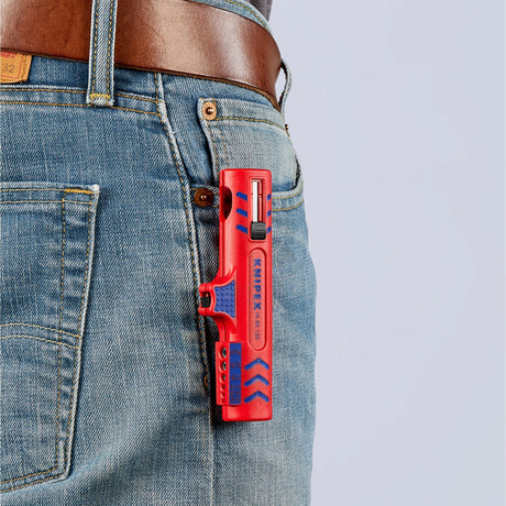 Knipex universal kabelstripper 1685125sb kabelafisoleringsværktøj (rød blå)
