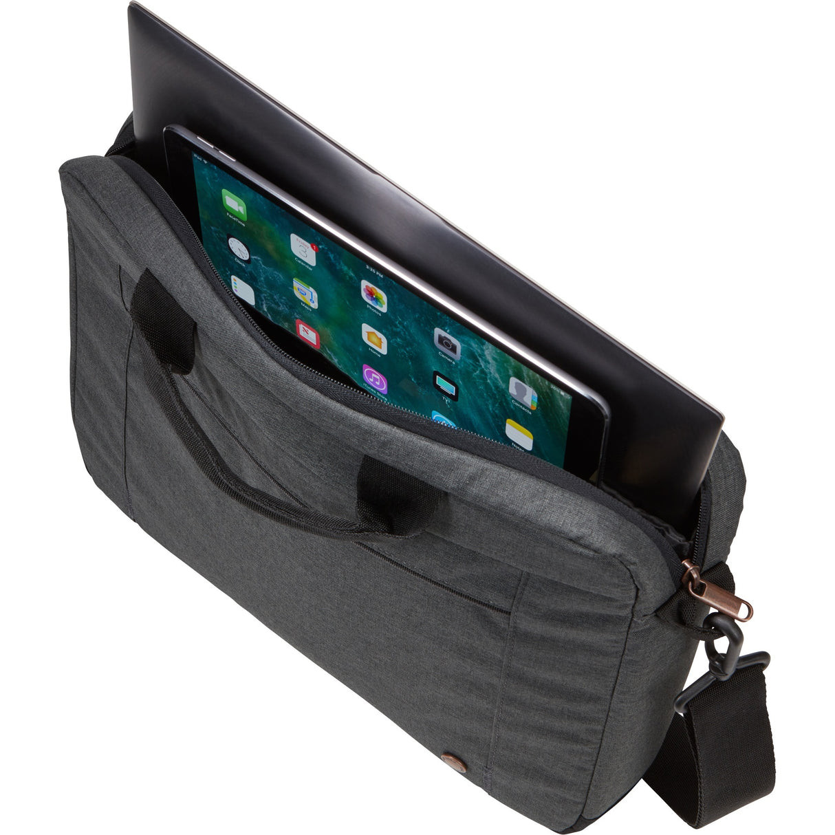 Case logic era 14 bærbar attaché eraa-114-obsidian bærbar taske (mørkegrå)