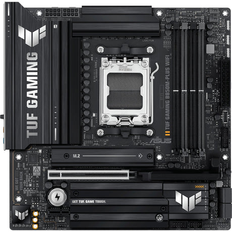 Asus Tuf Gaming B850M-Plus Wi-Fi Socket AM5 bundkort (2,5 GB-LAN, Wi-Fi 6e, BT, lyd, µATX)