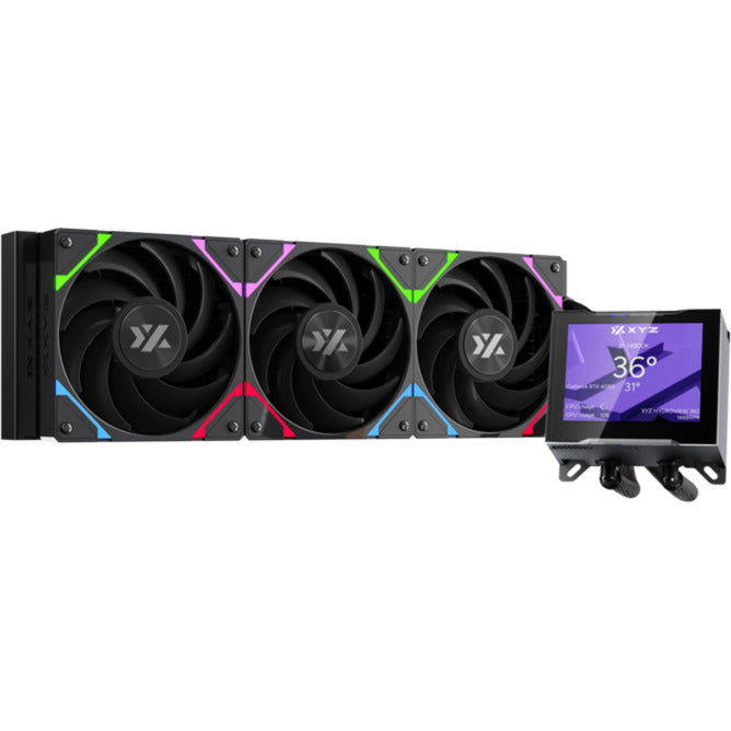 Xyz pc gear hydroview aio 360 vandkøling (sort, argb, pwm)