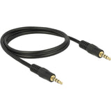Delock 3,5 mm hankablet > 3,5 mm hankabel (sort, 1 meter)