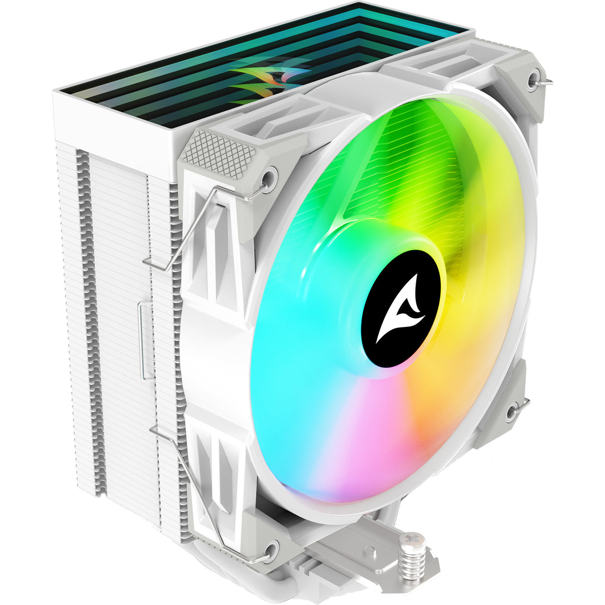 Sharkoon a50 rgb cpu køler (hvid, 4-benet pwm blæserstik)
