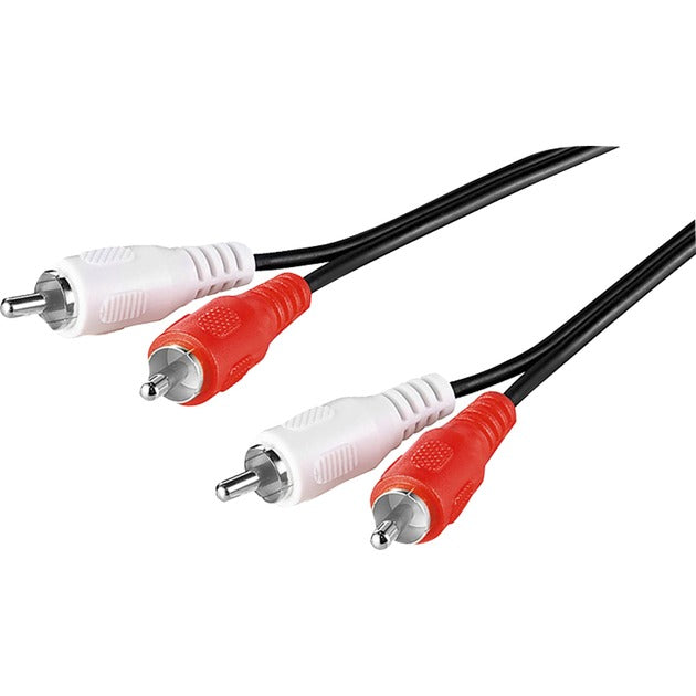 Goobay 2x tulipankabel (sort, 5 meter, stereo)