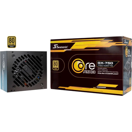 Seasonic core gx-750-v2 atx3.1 modulær 750 watt strømforsyning (sort, 1x 12v-2x6, 2x pcie)