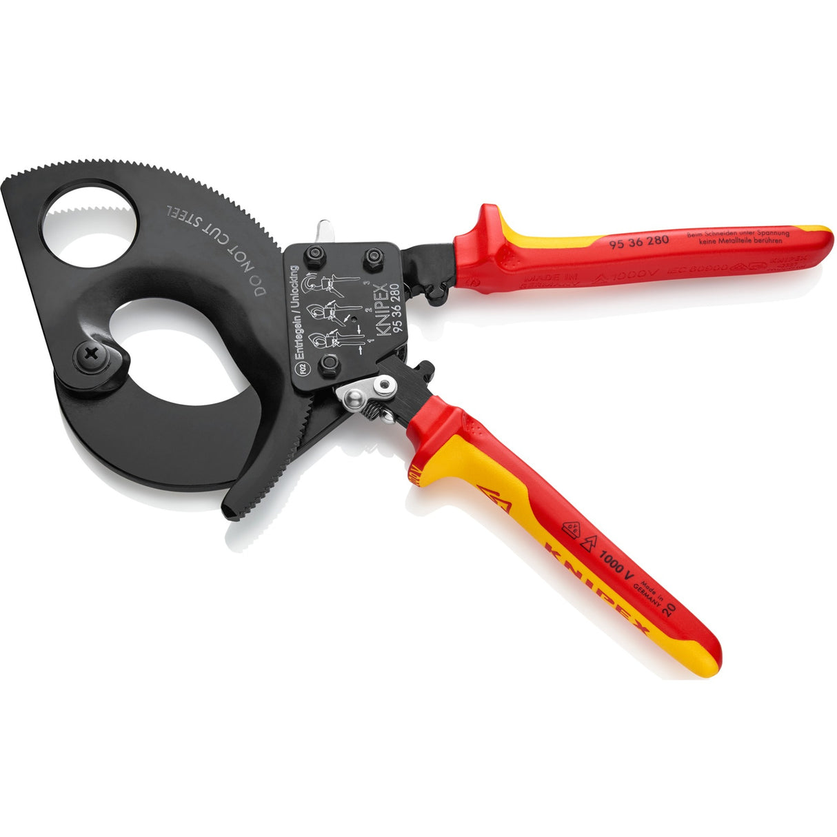 Knipex kabelskærer med skraldeprincip 9536280 skæretang