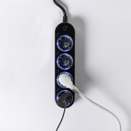 Shelly power strip gen4 stekkerdoos (zwart, wifi, bluetooth, zigbee)
