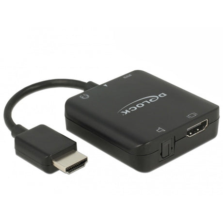 Delock HDMI audio extractor kompakt adapter (sort, 0,3 meter, 4k 60hz)