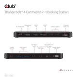 Club 3D Thunderbolt 4 12-i-1 dockingstation (sort)
