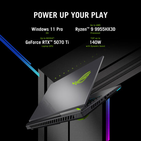 Asus rog strix g16 g614pm-rv112w 16 gaming laptop (ryzen 9 8940hx | rtx 5060 | 32 gb | 1 tb ssd)
