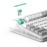 Iqunix OG80 ormehul trådløst mekanisk tastatur (grå, amerikansk layout (QWERTY), Cherry MX Brown, 80% (TKL), RGB LED'er, hot-swappable, PBT, 2,4GHz | Bluetooth 5.1 | USB-C)