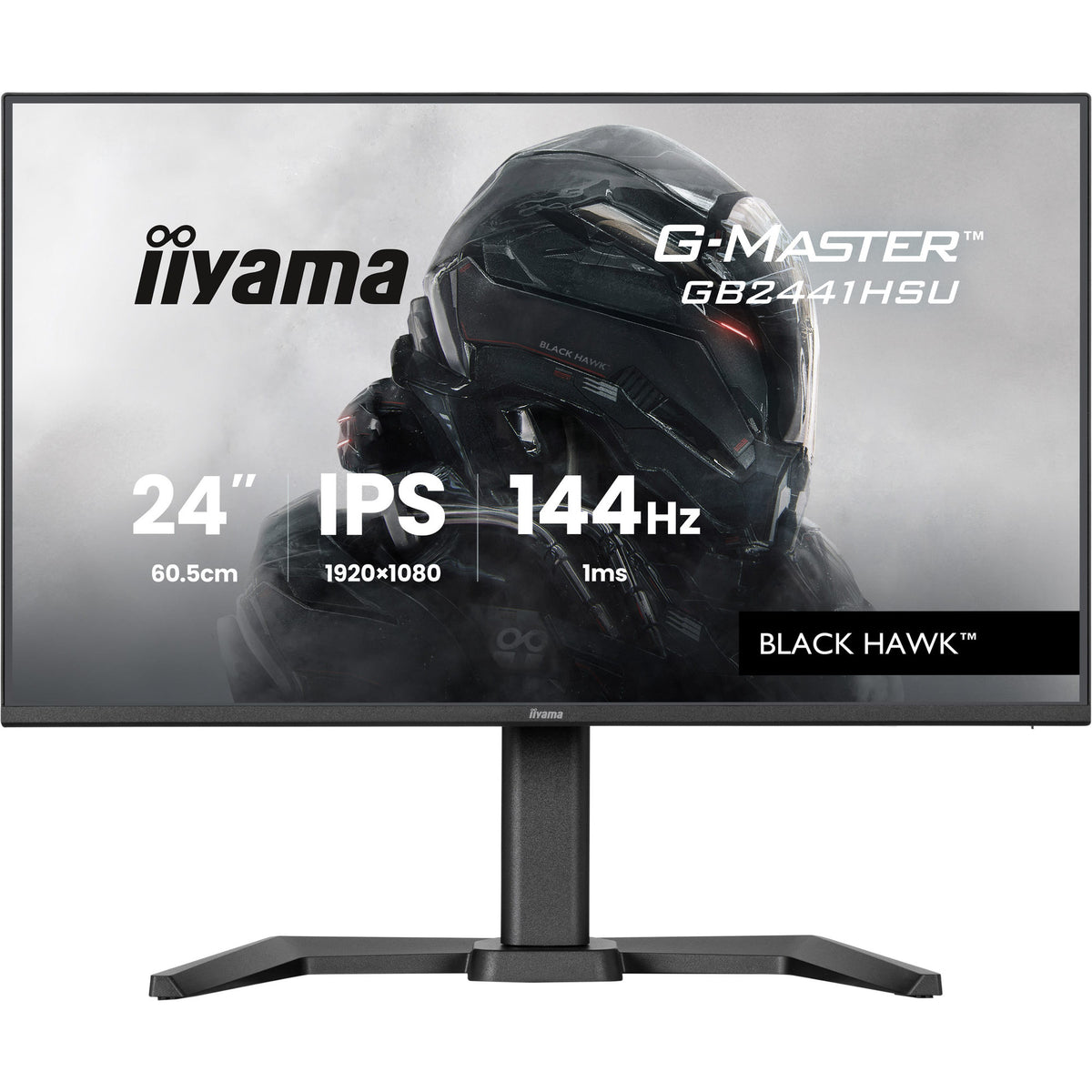 Iiyama G-Master Black Hawk GB2441HSU-B1 23.8 gaming-skærm (sort, HDMI, DisplayPort, 2x USB-A, USB-B, 144 Hz)