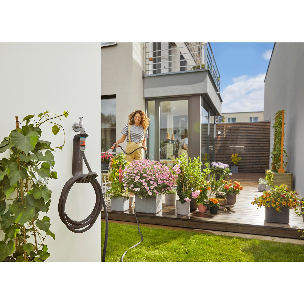 Gardena liano tapfix 18590-20 slangeholder sort 1 stk.
