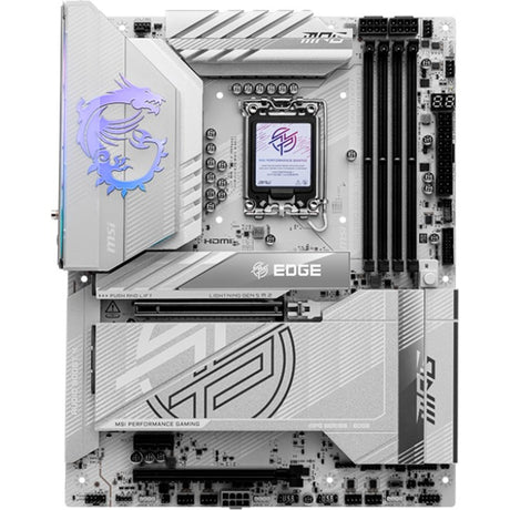 MSI MPG Z890 Edge Ti WiFi Socket 1851 bundkort (RAID, 5GB-LAN, WLAN, BT, Lyd, ATX)