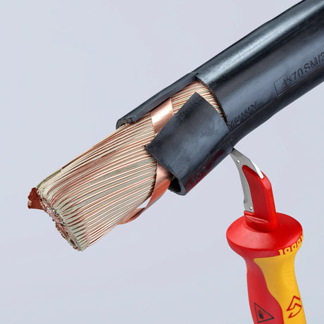 Knipex demonteringskniv 9855sb (rød gul, 180 mm)