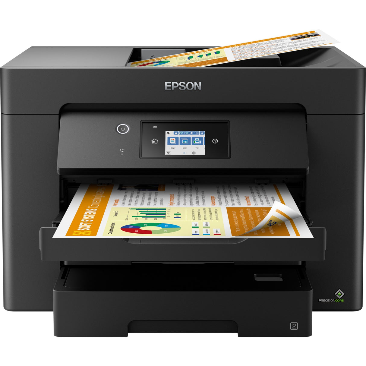 Epson workforce wf-7830dtwf alt-i-en inkjetprinter med faxfunktion (scanning, kopi, fax, LAN, Wi-Fi)