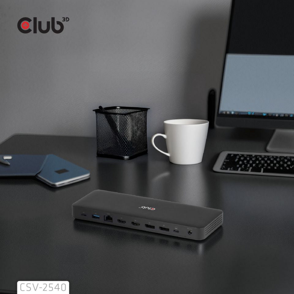Club 3D 14-1 USB-C Quad Display dockingstation (sort)
