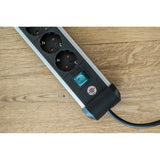 Brennerstuhl premium-alu-line fatning 12-vejs 3 m h05vv-f 3g1.5 2x 6-vejs omskiftelige fatninger