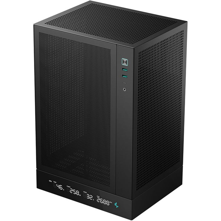 Deepcool ch170 digitalt mini tårnhus (sort | 2x USB-A | 1x USB-C)