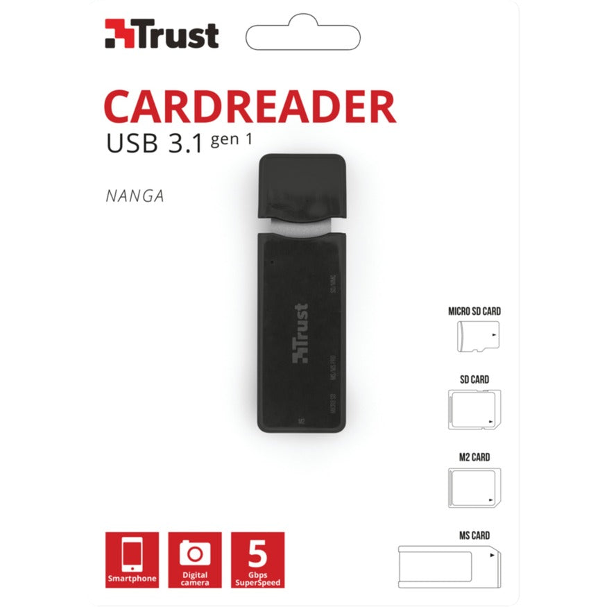 Trust Nanga USB 3.1 kortlæser kortlæser (sort)