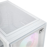 Xyz pc gear atom midi tårnhus (hvid | 2x USB-A | 1x USB-C | hærdet glas)