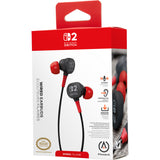 Powera-øretelefoner med ledning til Nintendo Switch 2 in-ear (sort rød, Nintendo Switch 2, Nintendo Switch, Nintendo Switch - OLED-model, Nintendo Switch Lite)