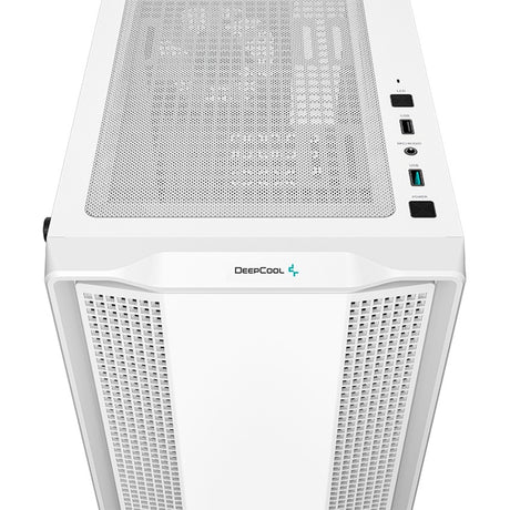 Deepcool cc360 argb midi tårnhus (hvid | 2x usb-a | rgb | hærdet glas)