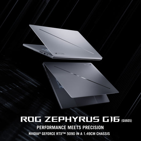Asus rog zephyrus g16 gu605cm-qr026w 16 gaming bærbar computer (mørkegrå | ultra 9 285h | rtx 5060 | 16 GB | 1 TB SSD)