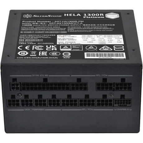 Silverstone hela 1300r platin, modulær 1300 watt strømforsyning (sort, 8x pcie)
