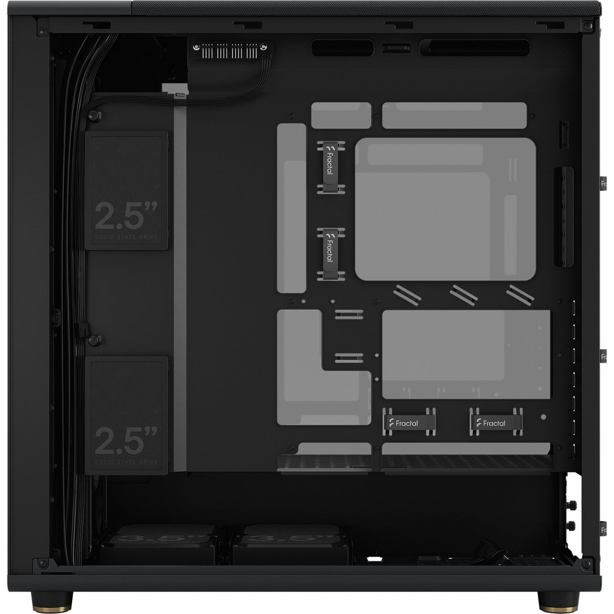 Fractal Design North XL RC Charcoal Black TG Dark Midi Tower Housing (sort træfarve | 2x USB-A | 1x USB-C | hærdet glas)