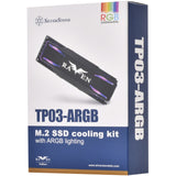 Silverstone TP03-ARGB heatsink (sort, velegnet til m.2 2280 SSD)