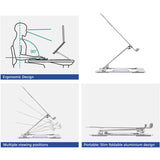 Act connectivity laptop stativ aluminium (aluminium, foldbar, trinløst justerbar i højden)