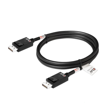 Club 3D DisplayPort 2.1 Vesa DP80 certificeret kabel han-han (sort, 1,6 meter, 8K 240Hz, 10K 60Hz, 80Gbps)